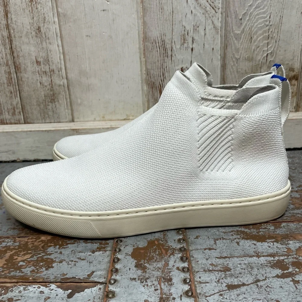 Rothy's White Chelsea High Top Sneaker Boots